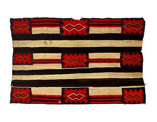 Navajo Chief's Second/ Third Phase Blanket c. 1890s, 60" x 88"