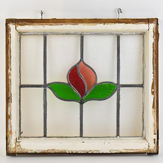 STAINED GLASS TULIP WINDOW 