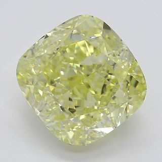 3.52 ct, Natural Fancy Yellow Even Color, VVS1, Cushion cut Diamond (GIA Graded), Appraised Value: $111,500 