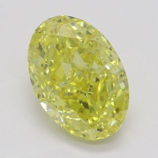 2.16 ct, Natural Fancy Intense Yellow Even Color, VS1, Oval cut Diamond (GIA Graded), Appraised Value: $153,300 