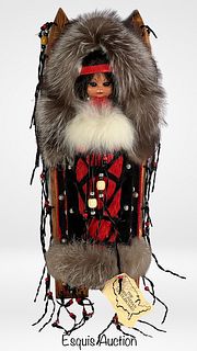 Native American Artist Signed Cradleboard Doll