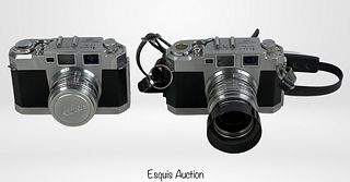 Two Aires 35- III L Film Cameras with Lenses
