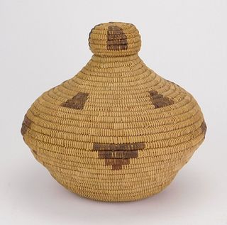 Southeast Asian Bamboo Hand Woven Fishing Basket for sale at auction on  16th March