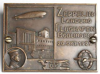 Rare German "Graf Zeppelin" Brass Belt Buckle 1929