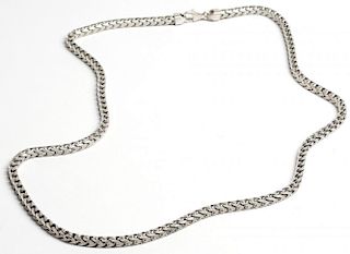 Heavy Italian Sterling Silver Box-Chain Necklace