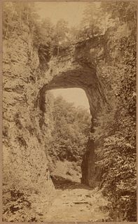MICHAEL MILEY (LEXINGTON, VA, 1841-1918), ROCKBRIDGE CO., SHENANDOAH VALLEY OF VIRGINIA PHOTOGRAPH OF NATURAL BRIDGE