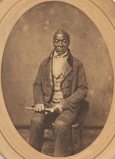 RARE GILBERT HUNT (C. 1780-1863), RICHMOND, VIRGINIA FREED SLAVE PHOTOGRAPHIC PORTRAIT