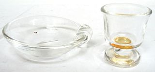 Steuben Lead Crystal Ashtray & Snifter