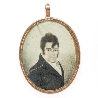 LAWRENCE SULLY (IRELAND / VIRGINIA, 1769-1803) ATTRIBUTED MINIATURE PORTRAIT OF CHARLES HENRY SMITH (VIRGINIA, 1770-1841)