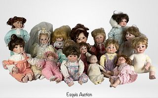 Assortment of Vintage Porcelain Dolls