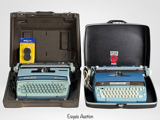 Two Vintage Smith-Corona Coronet Typewriters