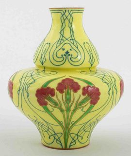 Sevres Art Nouveau Porcelain Vase, 1897