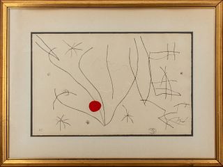 Joan Miro "L'Issue Derobee 8" Drypoint, 1974