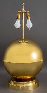 Karl Springer Spherical Brass Table Lamp