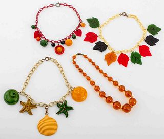 Vintage Multi-Color Bakelite Necklaces, 4