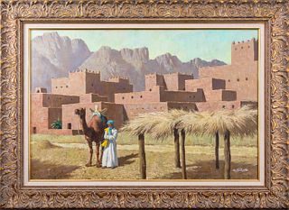 Arthur Sarnoff "Maroc Village" Oil on Canvas