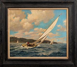 Arthur Sarnoff "Exhilarating Breeze "  Oil on Canvas