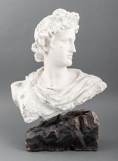 After Apollo Belvedere Cast Stone Bust Sculpture