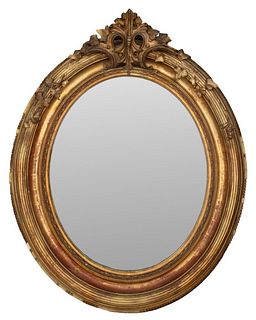 American Baroque Revival Gilt Wood Mirror
