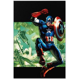 Marvel Comics "Captain America: Man Out Of Time #4" Numbered Limited Edition Giclee on Canvas by Bryan Hitch with COA.