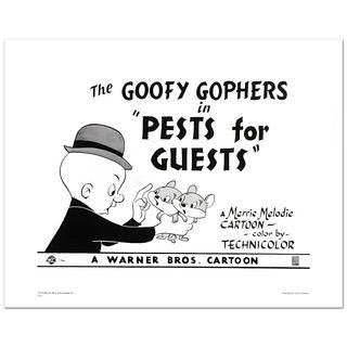 Goofy Gophers Limited Edition Giclee from Warner Bros., Numbered with Hologram Seal and Certificate of Authenticity.