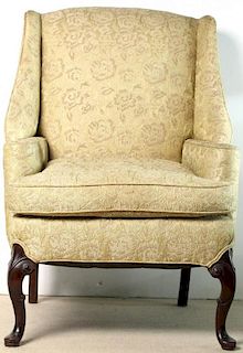 Queen Anne-Style Wing Chair