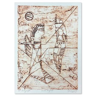 Neal Doty (1941-2016), "Earth Angels" Limited Edition Collograph from an AP edition, Hand Signed with Letter of Authenticity.
