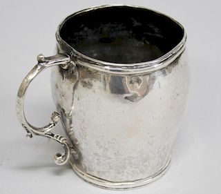 Hand-Hammered Silver Mug