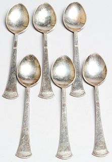 6 Swedish Silver-Plate Teaspoons