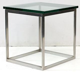 Mid-Century Modern Aluminum Cube Table