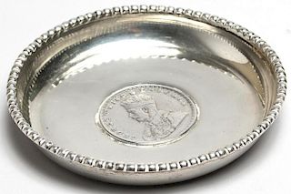 1917 Silver Indian Rupee Dish