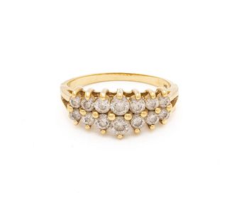 Ladies 14kt Gold & Diamond Ring, 3g Size: 7