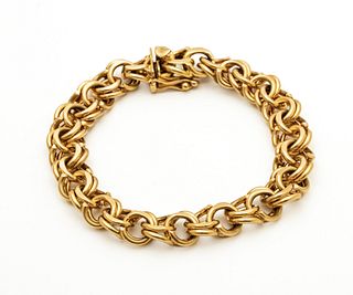 14kt Yellow Gold Link Bracelet, L 7" 34g