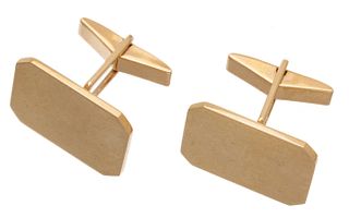 Pair of 14kt Yellow Gold Cuff Links, 15g