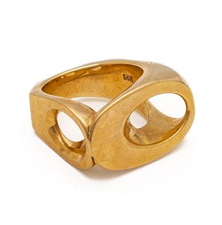 Modern 14kt Yellow Gold Ring, Ca. 1960, 22.2g Size: 6.5