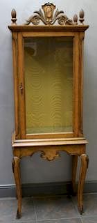 Classical Style Carved Wood Vitrine