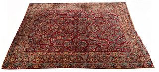 Persian Sarouk Hand Woven Wool Carpet, Ca. 1940, W 10' L 16'