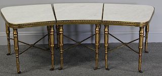 3 Piece Coffee table / Garniture Marbletop Set.