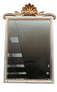 Carolina Mirror Co. Silvered Wood Wall Hanging Mirror, H 47" W 32"