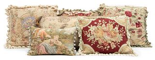 Tapestry & Needlepoint Pillows, H 21" W 22" 6 pcs