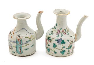 Chinese Porcelain Cruets Ca. 19th.c., H 4.5"