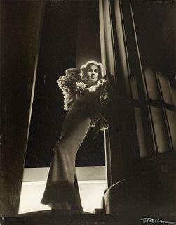 Ted Allen (American, 1910-1993) Silver Print On Paper, Carole Lombard, H 14" W 11"