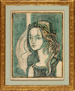 Françoise Gilot (French, 1921-2023) Lithograph In Colors On Wove Paper, Paloma, H 26.25" W 20.25"