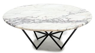 Kara Mann (Chicago, Est. 2005) For Baker Furniture, Honed Granite Coffee Table, H 15.75" Dia. 41"