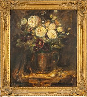 A. Kurecinski Oil On Canvas,  20th C., Floral Still Life, H 29" W 24"