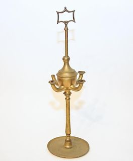 A Brass Oil Lamp.