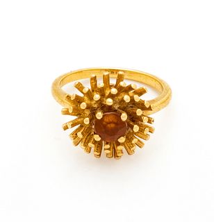 14Kt Yellow Gold & Citrine Ring, 5g Size: 6.25