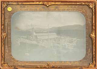 Littlefield, Parsons & Co, 1/2 Plate Daguerreotype, In Rare Civil War Gutta Percha Union Case, Ca. 1850, H 4.75" W 6" Depth 1"