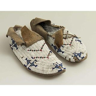 Plains Indian Beaded Moccasins