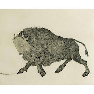 Fritz Scholder (1937-2005) Etching, Imaginary Buffalo